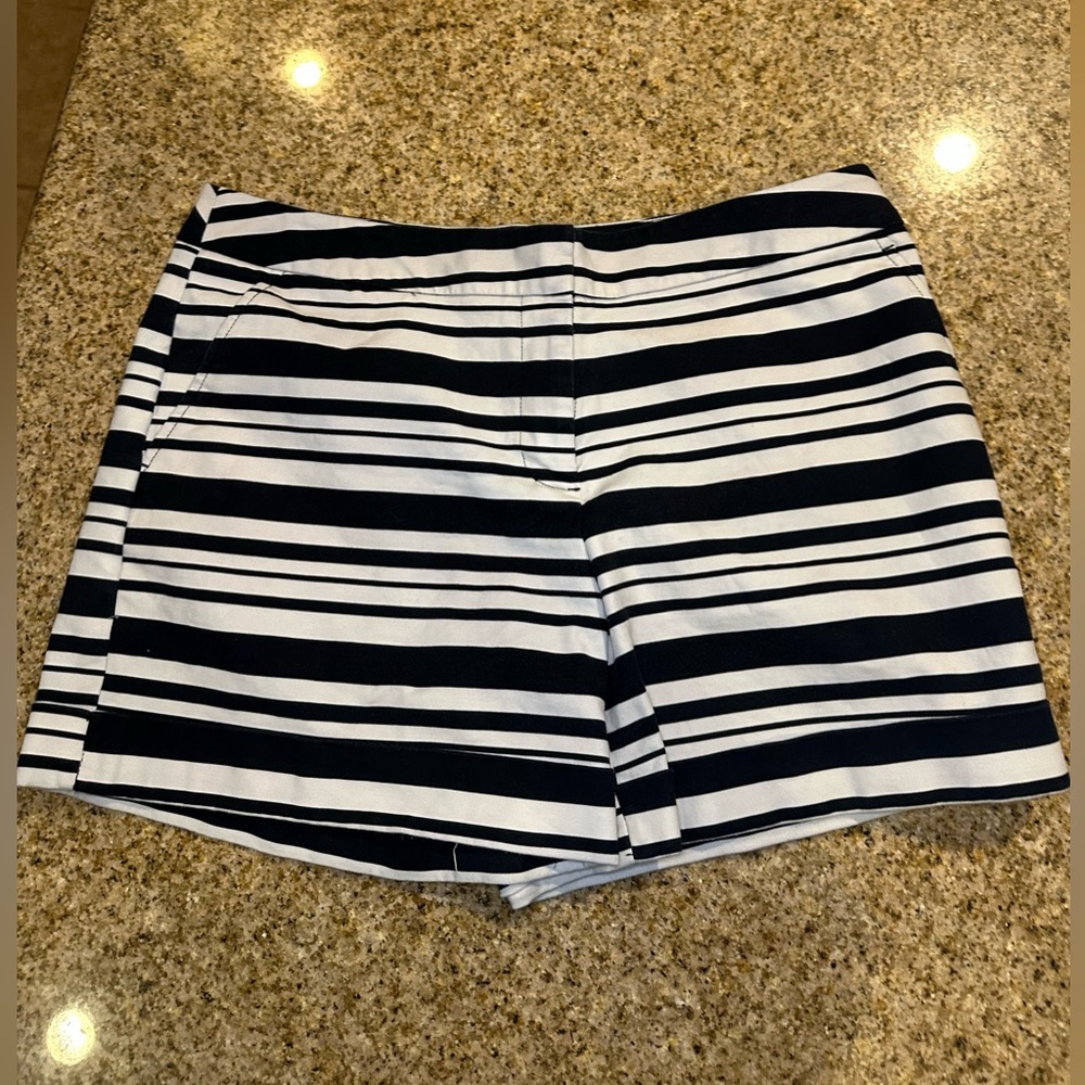 Apt. 9 Black and White Striped Shorts